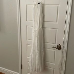 White linen maxi dress